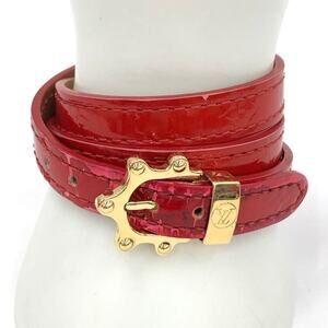 Louis Vuitton Monogram Vernis Bracelet Triple Tour Bangle M91402/MI0094